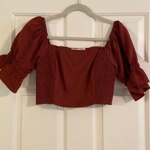 Puff Sleeve Crop Top